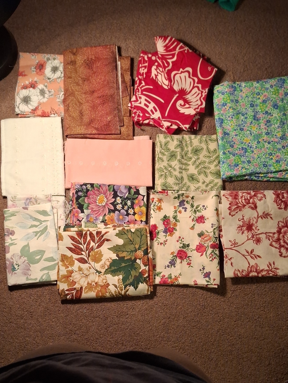 Floral Fabric Scraps